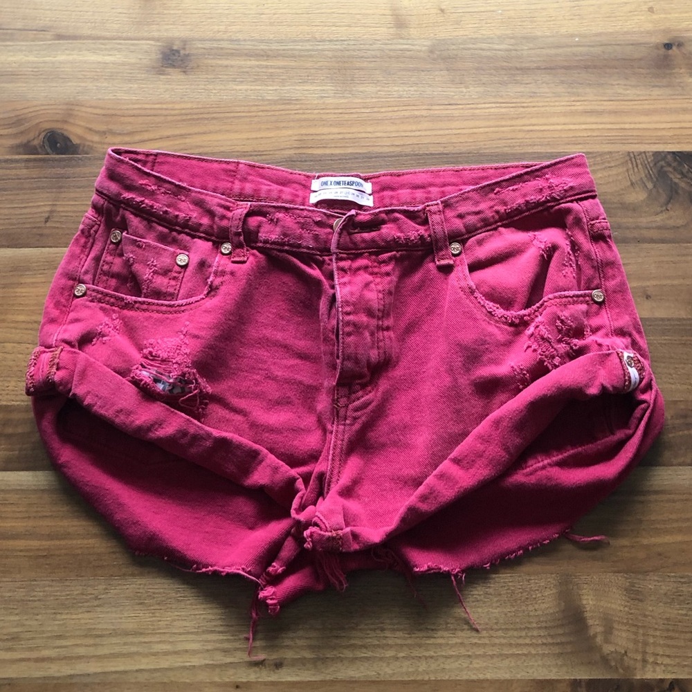 One Teaspoon bandit jean shorts